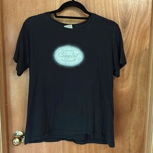 **3/$15** Black Cowgirl Hardware t shirt. Size large.